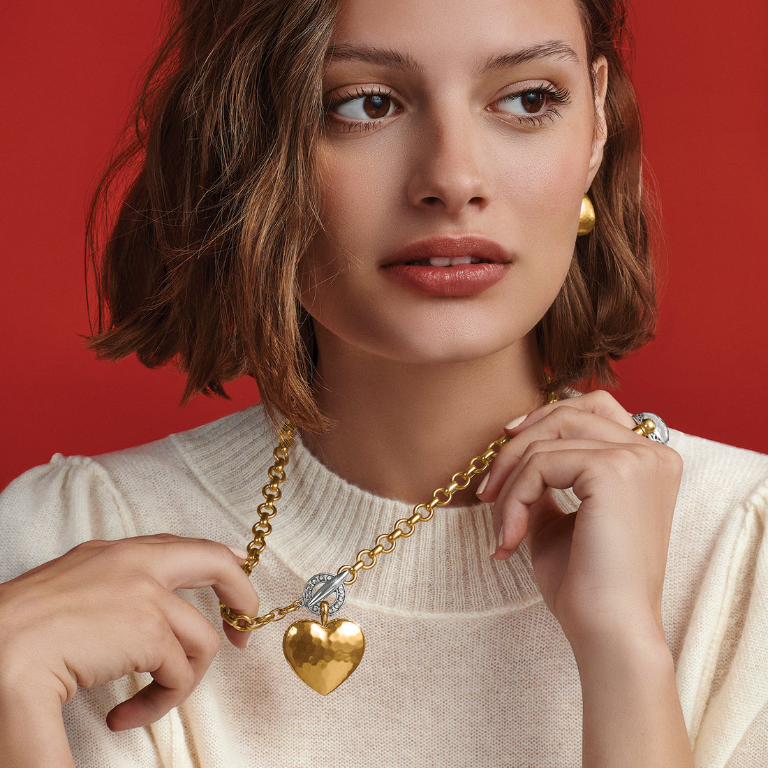 Brighton | Inner Heart Circle Toggle Necklace