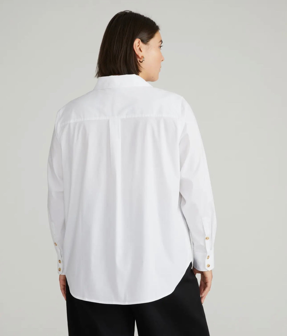 Elbe Stretch Poplin Shirt Classic Fit-White - The Shoppes at Coldwater