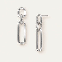 Natalie Wood | She’s Spicy Link Statement Earrings-Silver