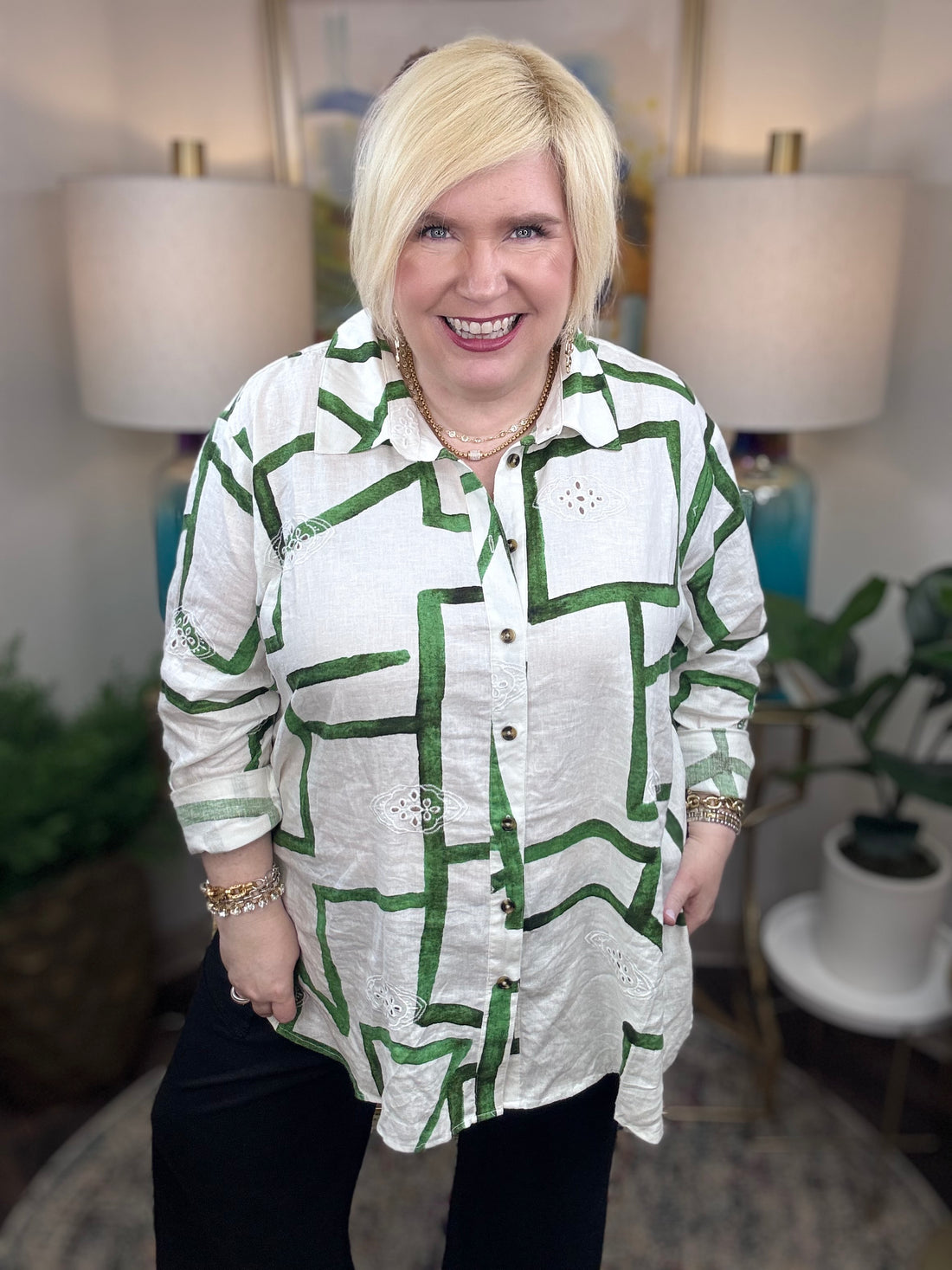 Universal Standard | Dawn Tunic-Green Paint