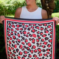 Caroline Hill | Meredith Spotted Scarf-Red/Black