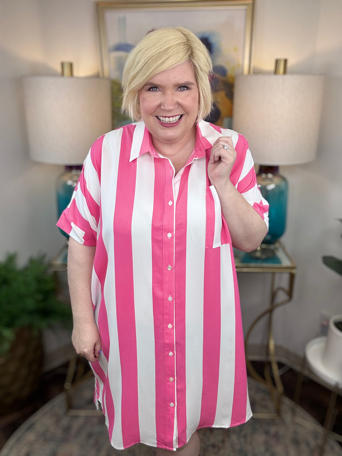 True Stripes Curvy Dress-2 Colors!