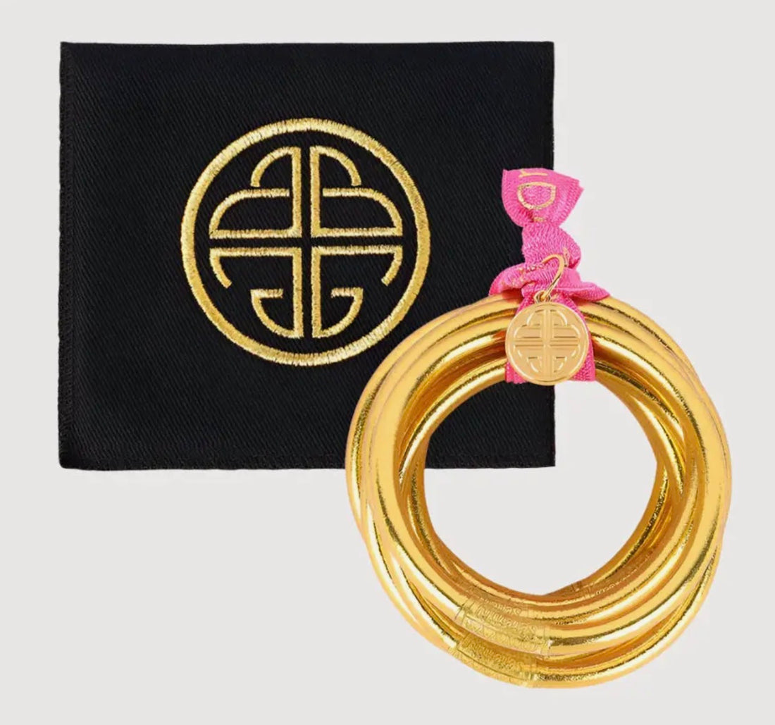 BuDhaGirl | Gold All Weather Bangles® (Set of 6) - Serenity