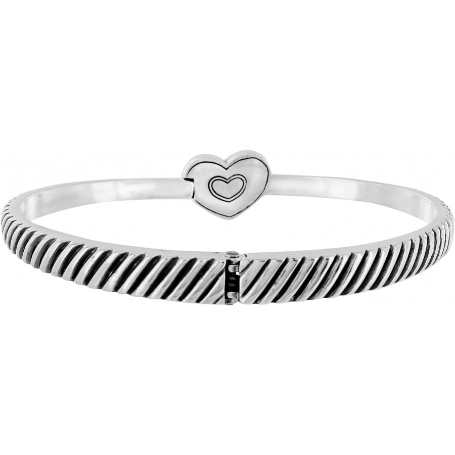 Brighton | Celestia Heart Hinged Bangle-Silver