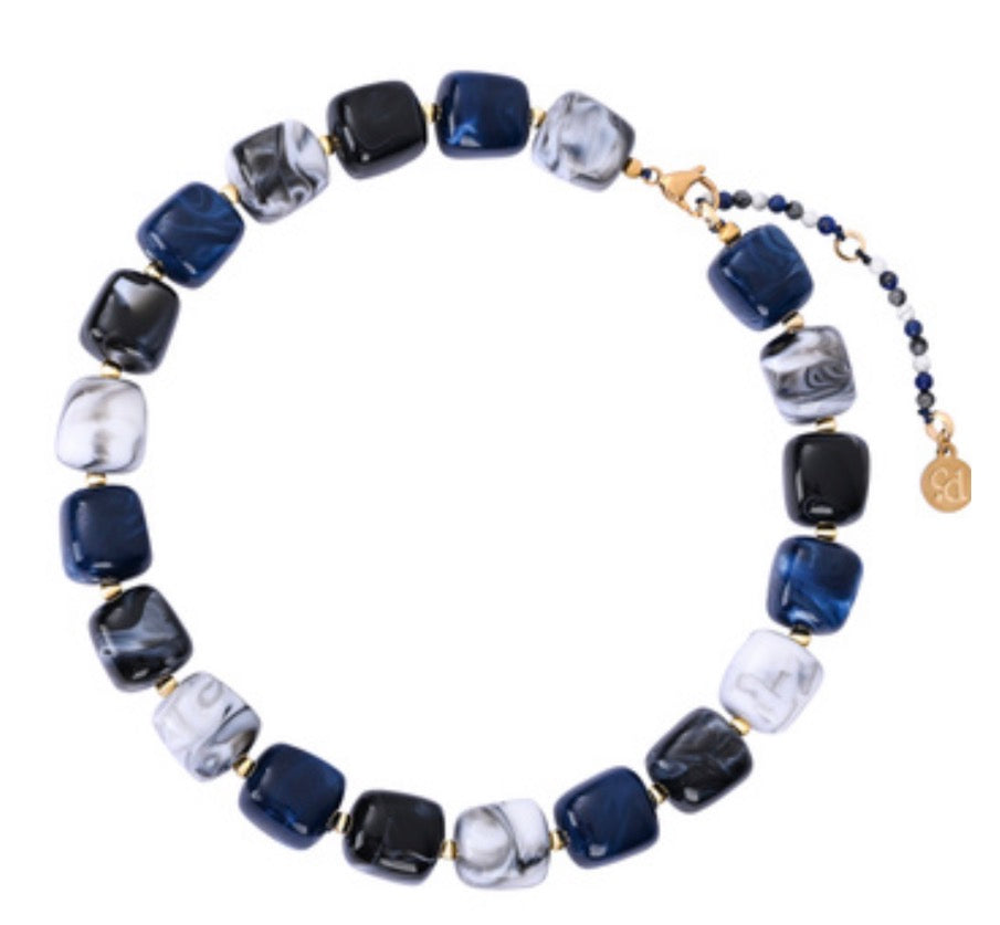 Cape Diablo | Chunky Square Bead Necklace-7 Colors