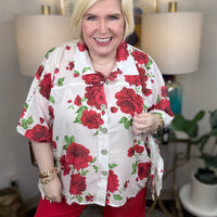 Coming Up Roses Curvy Jacket - The Shoppes at Coldwater