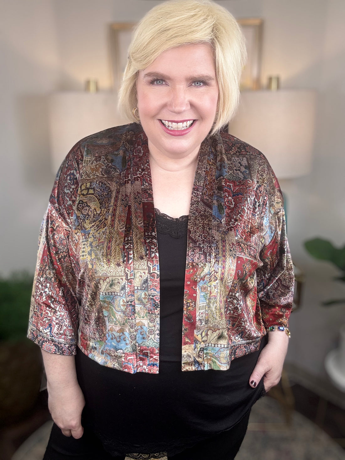 Shannon Passero | Effie Velvet Topper-Persian Print