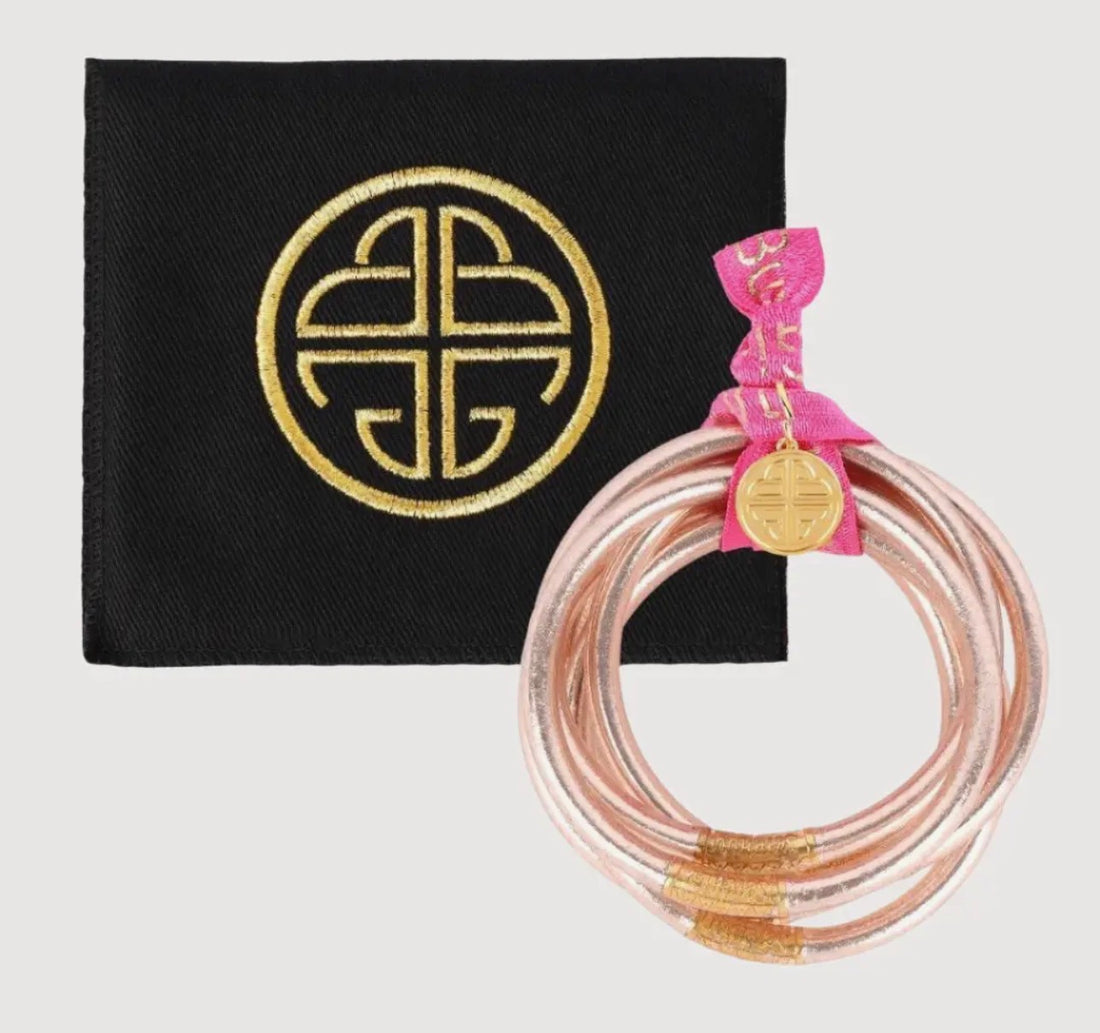 BuDhaGirl | Champagne All Weather Bracelets- Set of 6- Serenity Prayer