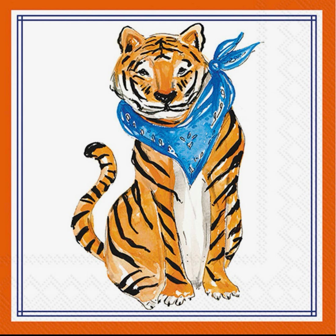 Auburn tiger cocktail napkins