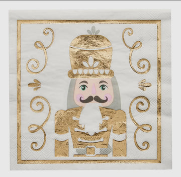 Sophistiplate Paper Lunch Napkin-Gilded Nutcracker