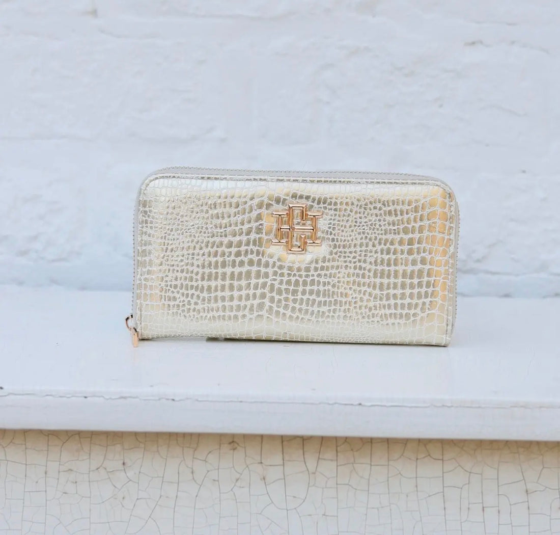 Caroline Hill | Penelope Wallet-Gold EC