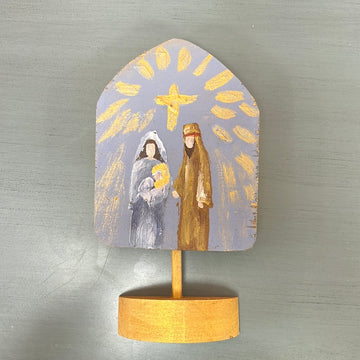 9.5” Holy Family Wood Cutout Bright