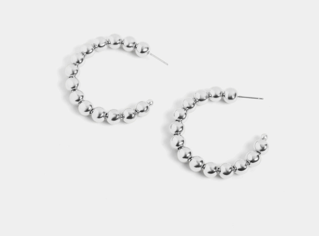 Whispers Ball Bead Earrings-Silver - The Shoppes at Coldwater