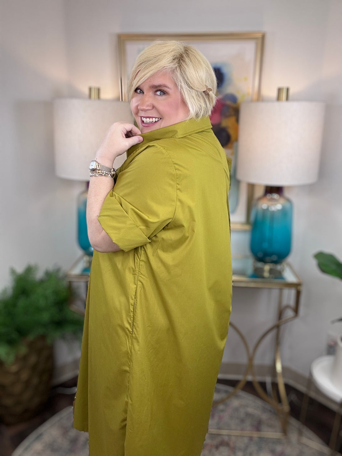 Charmed Life Dress-Martini Olive
