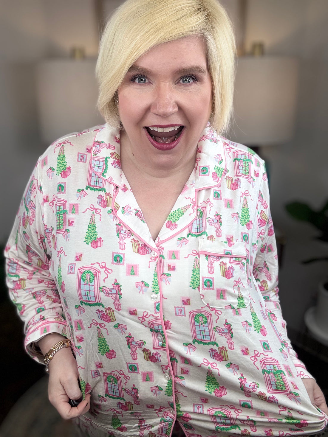 Mary Square Pajamas-Christmas Cottage