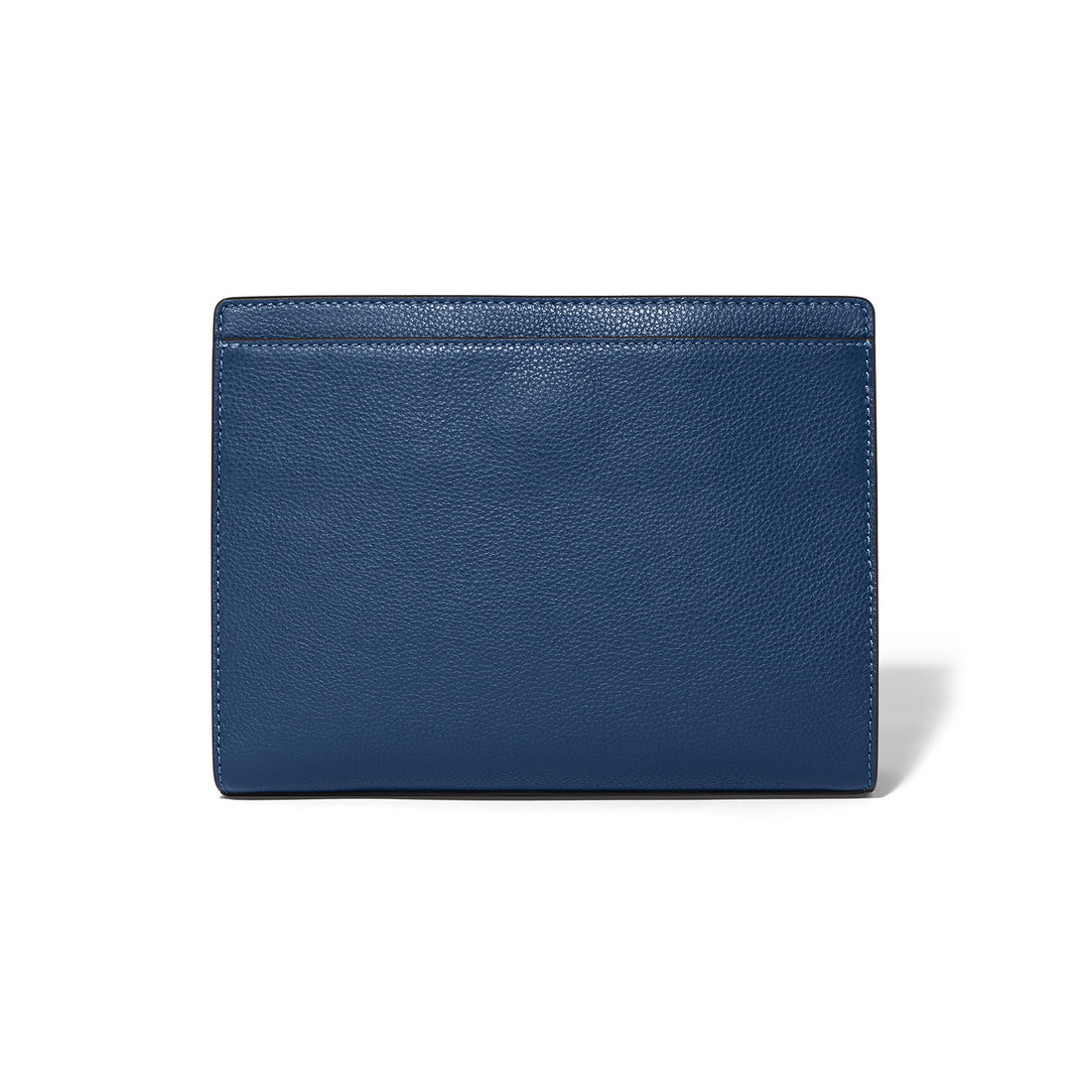Blue leather wallet on a white background