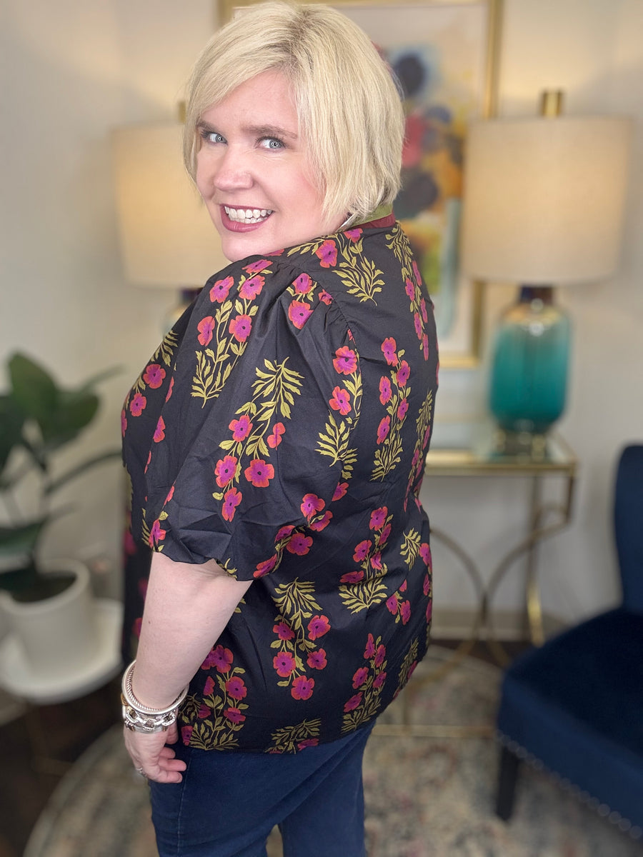 Night Bloom Curvy Top