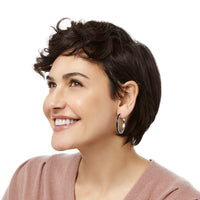 Brighton | Interlok Noir Heirlom Hoop Earrings