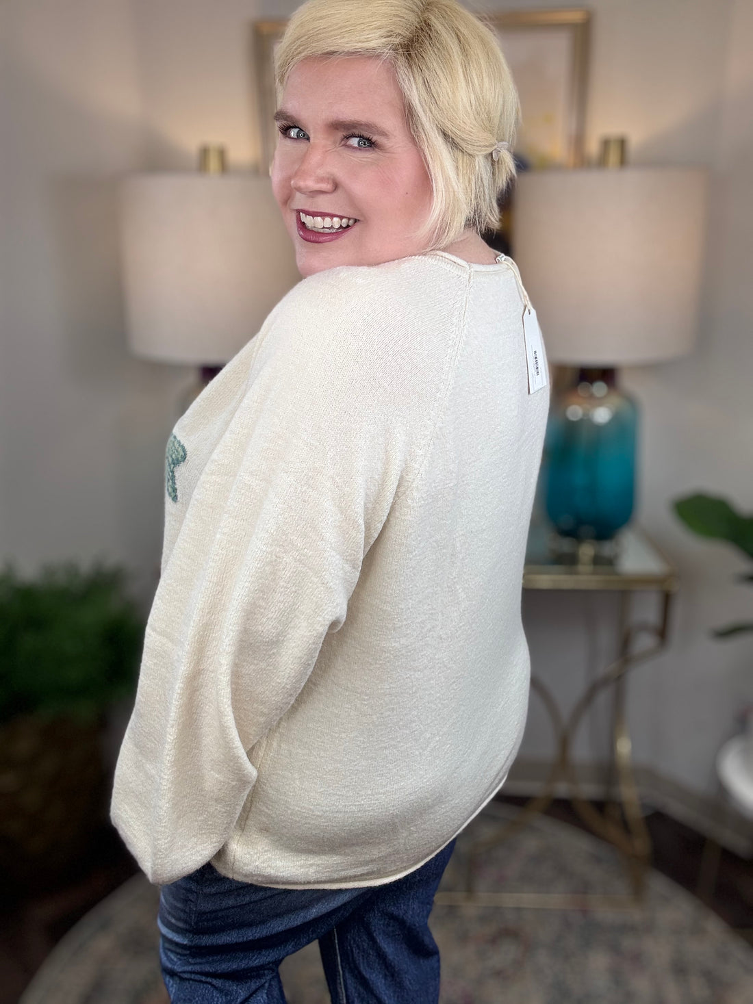 Fishing For Compliments Curvy Sweater