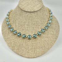 All That Glitters-Large Stone magnetic necklace in teal colorway with vibrant stone pendant