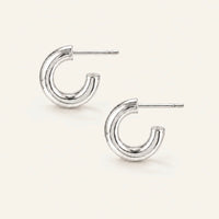 Natalie Wood | Just Dance Mini Hoop Earrings-Silver