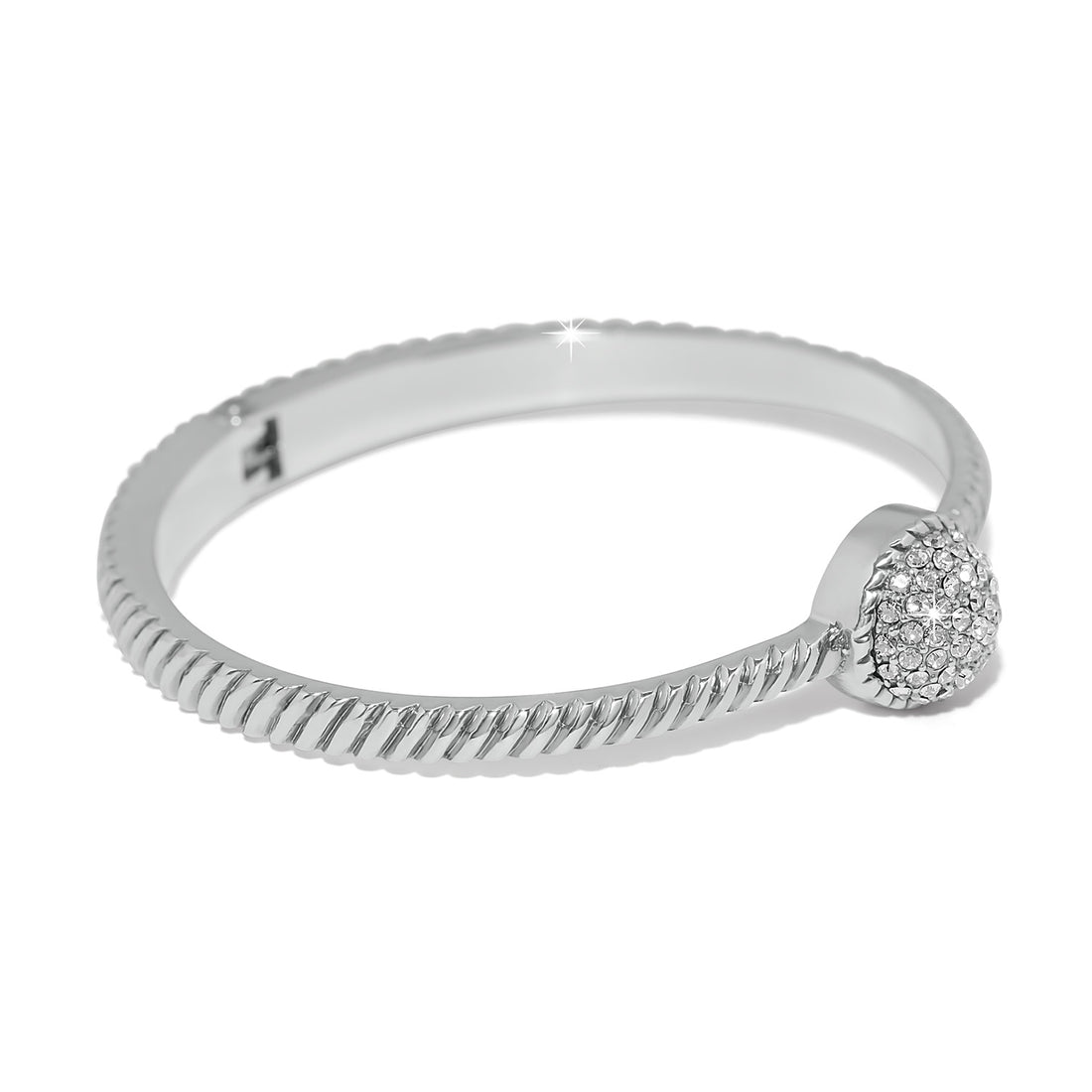Brighton | Illumina Celeste Dome Hinged Bangle-Silver