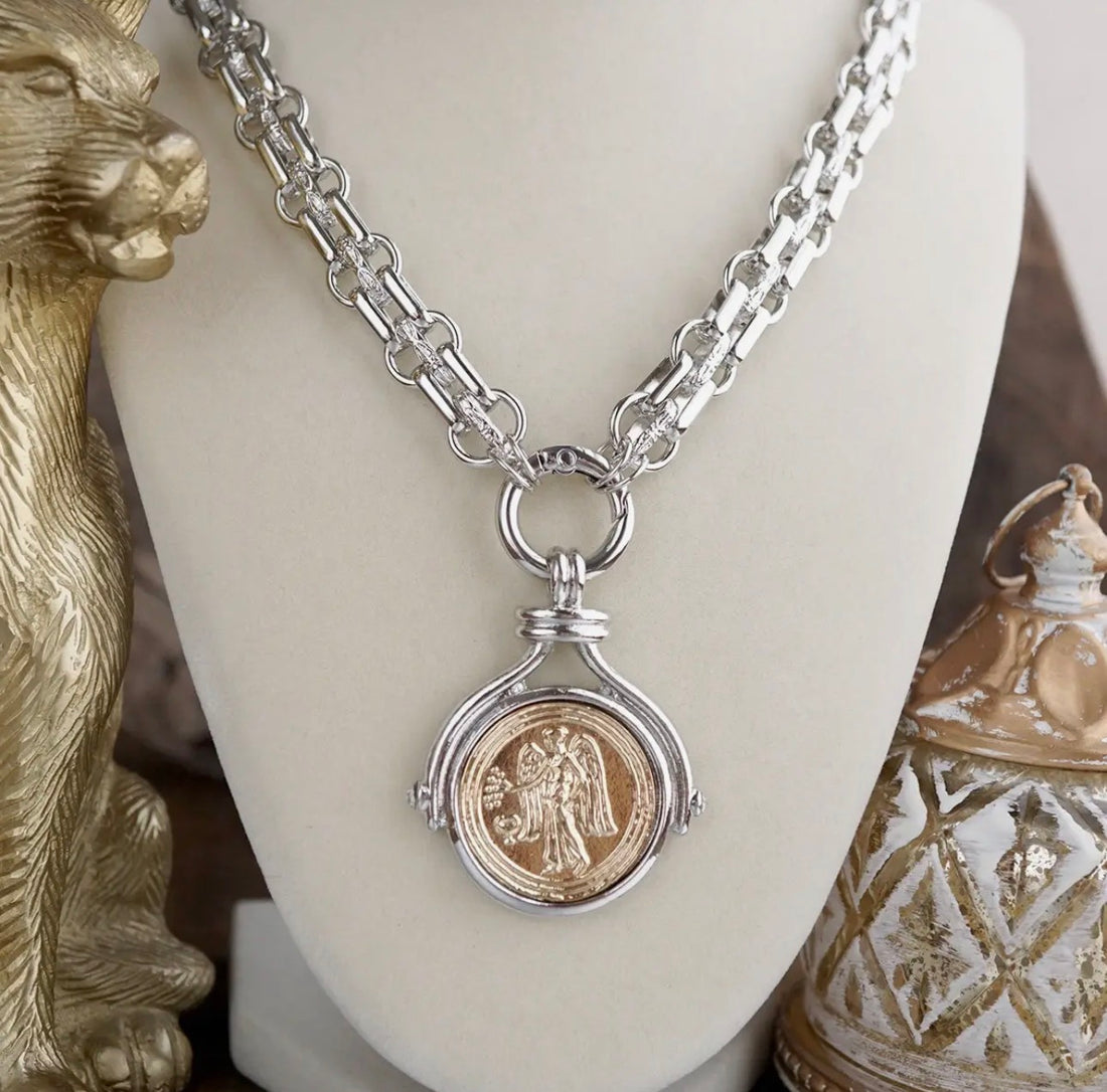 Gilded Keepsake Coin Necklace