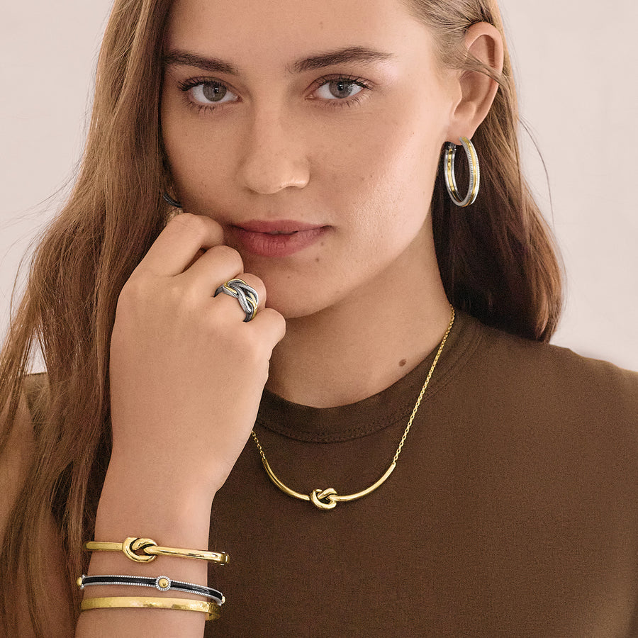Brighton | Interlok Single Knot Gold Hinge Bracelet