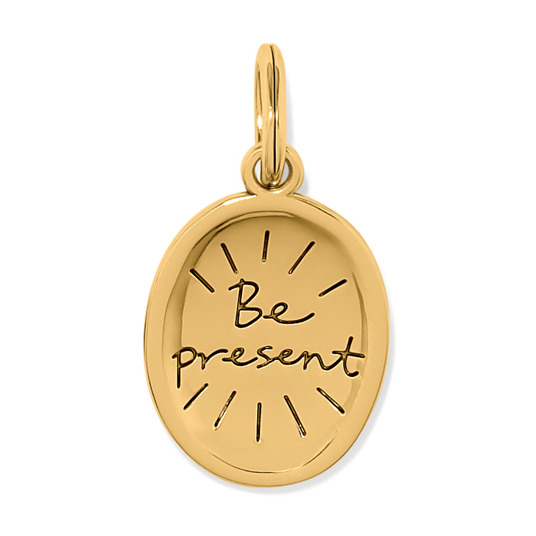 Gold pendant with &