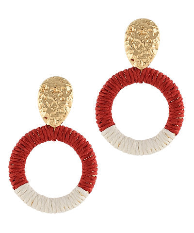 Spectator Raffia Earrings-4 Colors