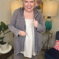 Jess & Jane Cascade of Feelings Cardi-Faded Silver