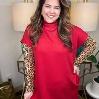 Strike It Rich Curvy Dress-Red