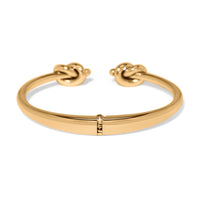 Brighton | Interlok Single Knot Open Hinge Bangle-Gold