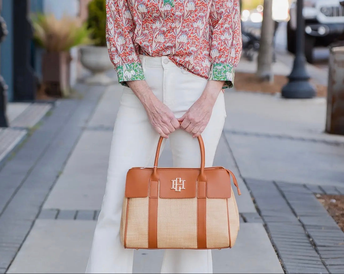Caroline Hill | Augusta Handbag-Natural Saddle