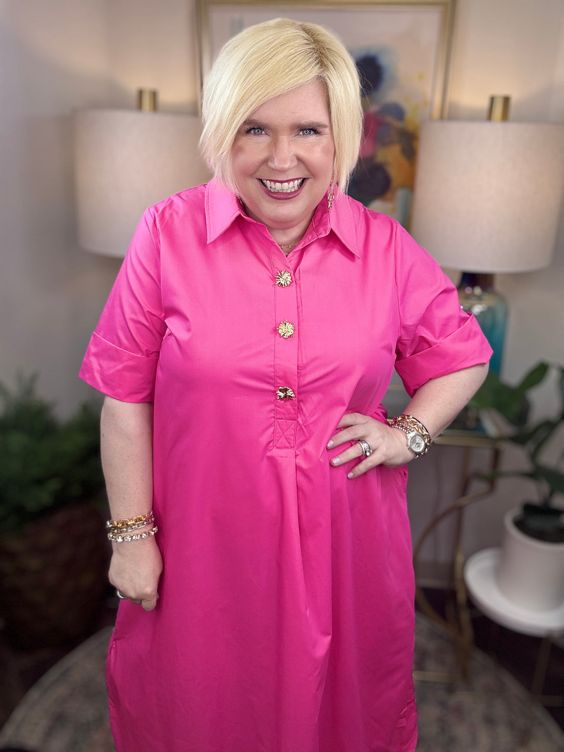 Charmed Life Dress-Pink