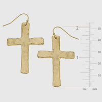 Susan Shaw | Gold Cross Earrings