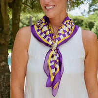 Caroline Hill | Hollis Scarf-Purple/Gold