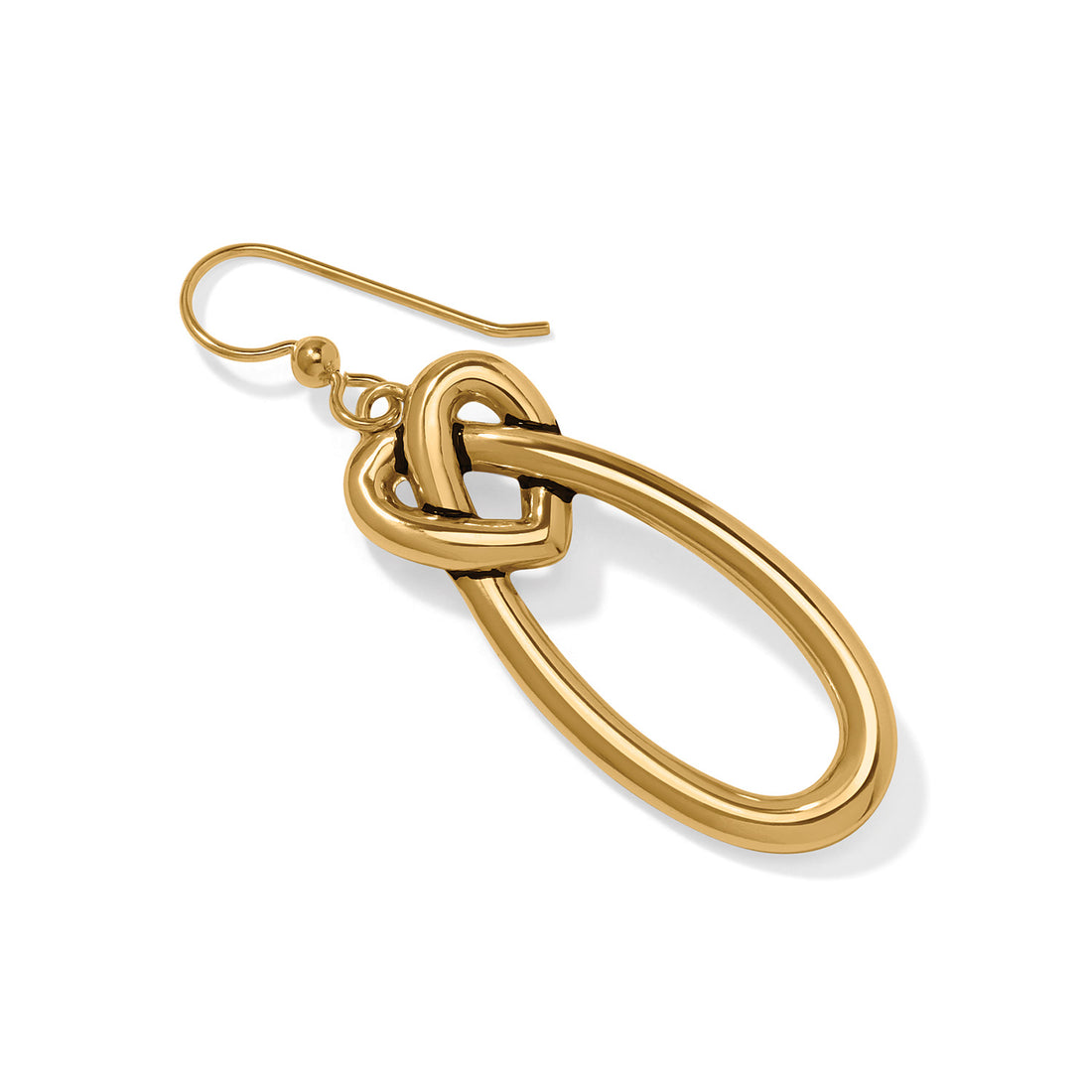 Brighton | Interlok Linked Hearts French Wire Earrings-Gold