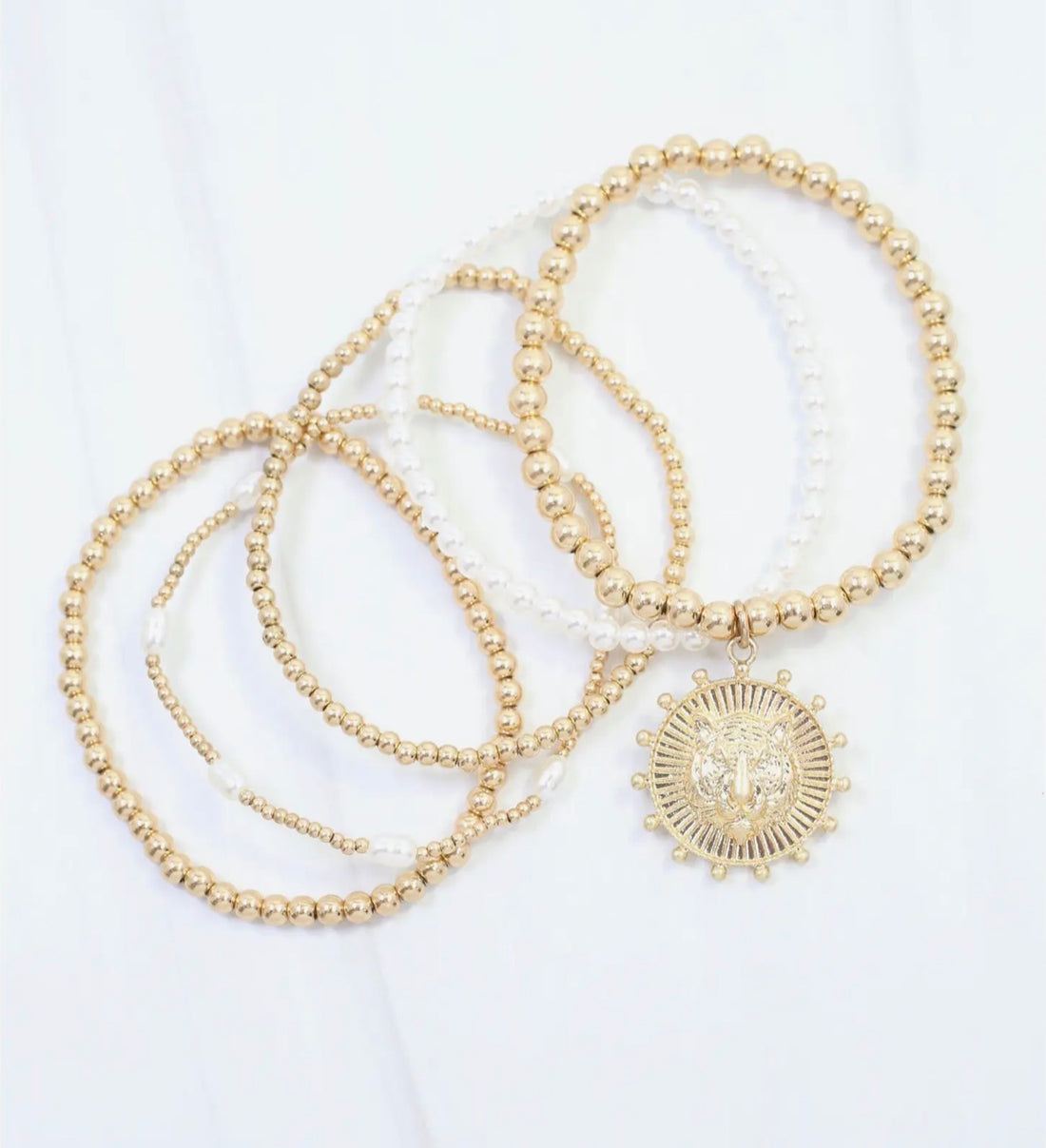 Caroline Hill | Carmen Coin Bracelet Set-Tiger