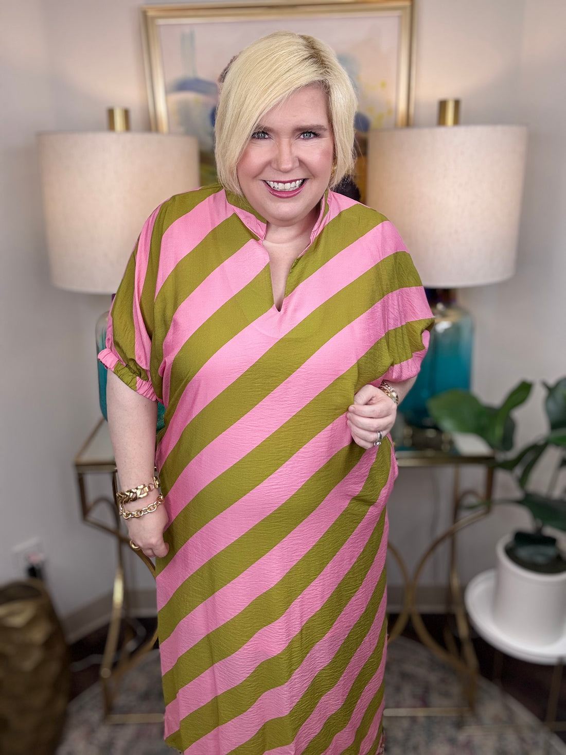 Kiwi Pink Curvy Dress - The Shoppes at Coldwater