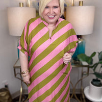 Kiwi Pink Curvy Dress - The Shoppes at Coldwater