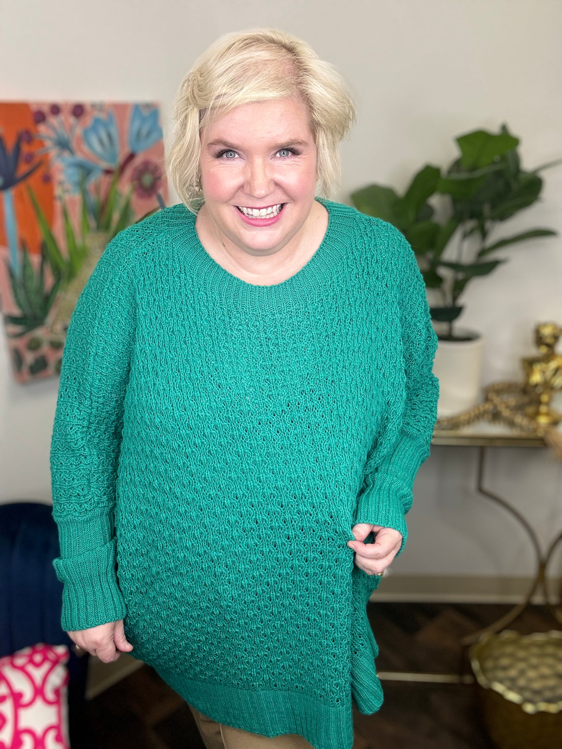 Face The Day Curvy Sweater