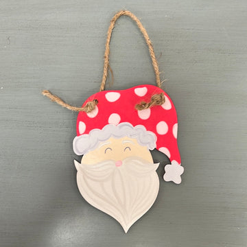 Polka Dot Santa Ornament