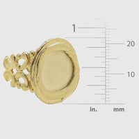 Susan Shaw Gold Adjustable Ring-Circle