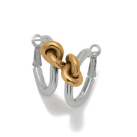Brighton | Interlok Single Knot Hoop Earrings- Two Tone