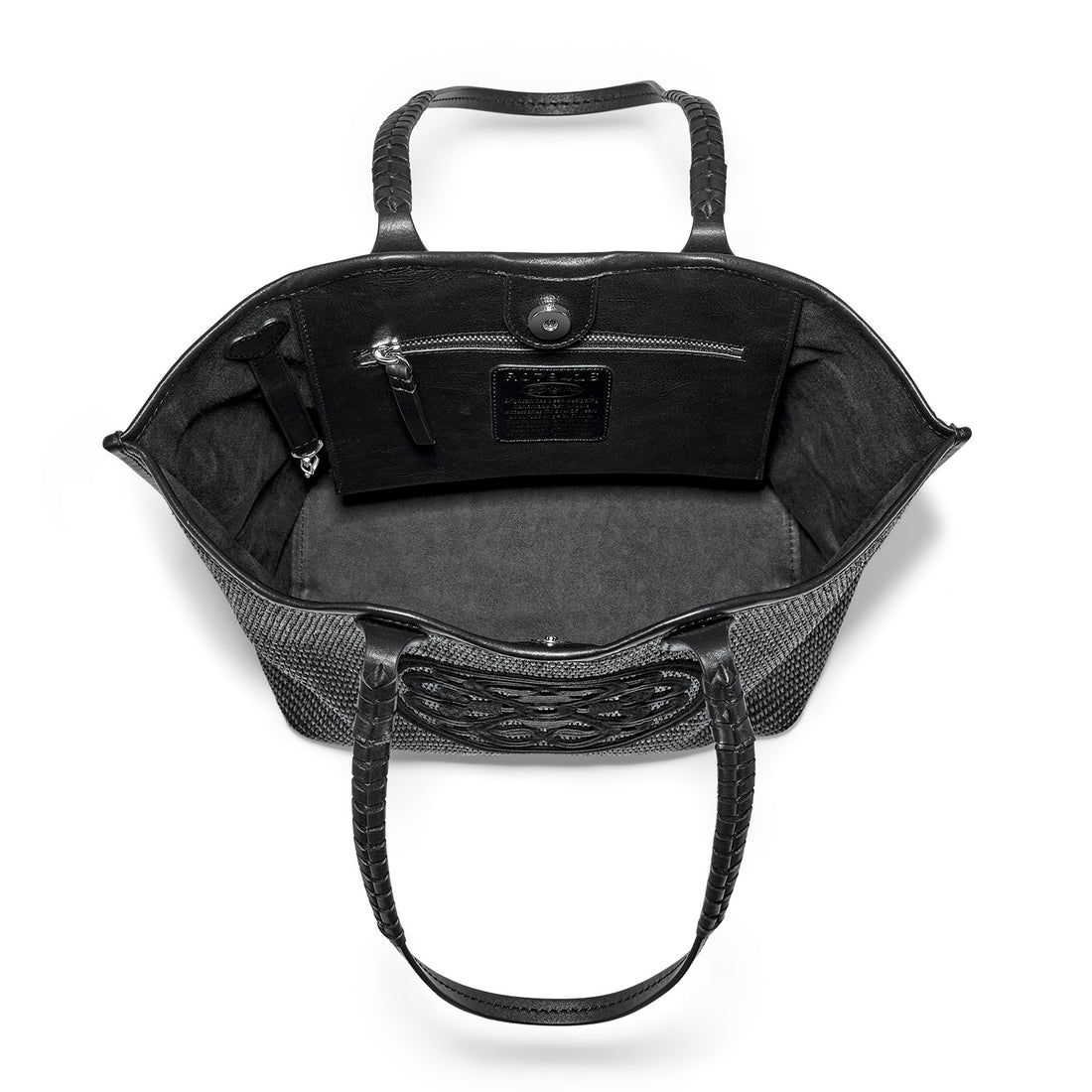 Brighton | Bruna Large Straw Tote-Black