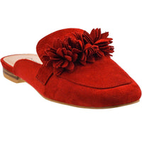 Just a Sip Mule by Corky's Footwear in red suede