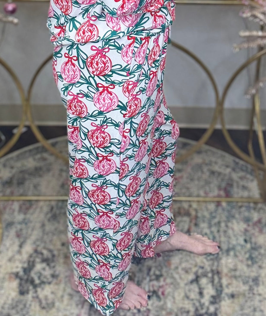 Mary Square Pajamas-Sleigh All Day