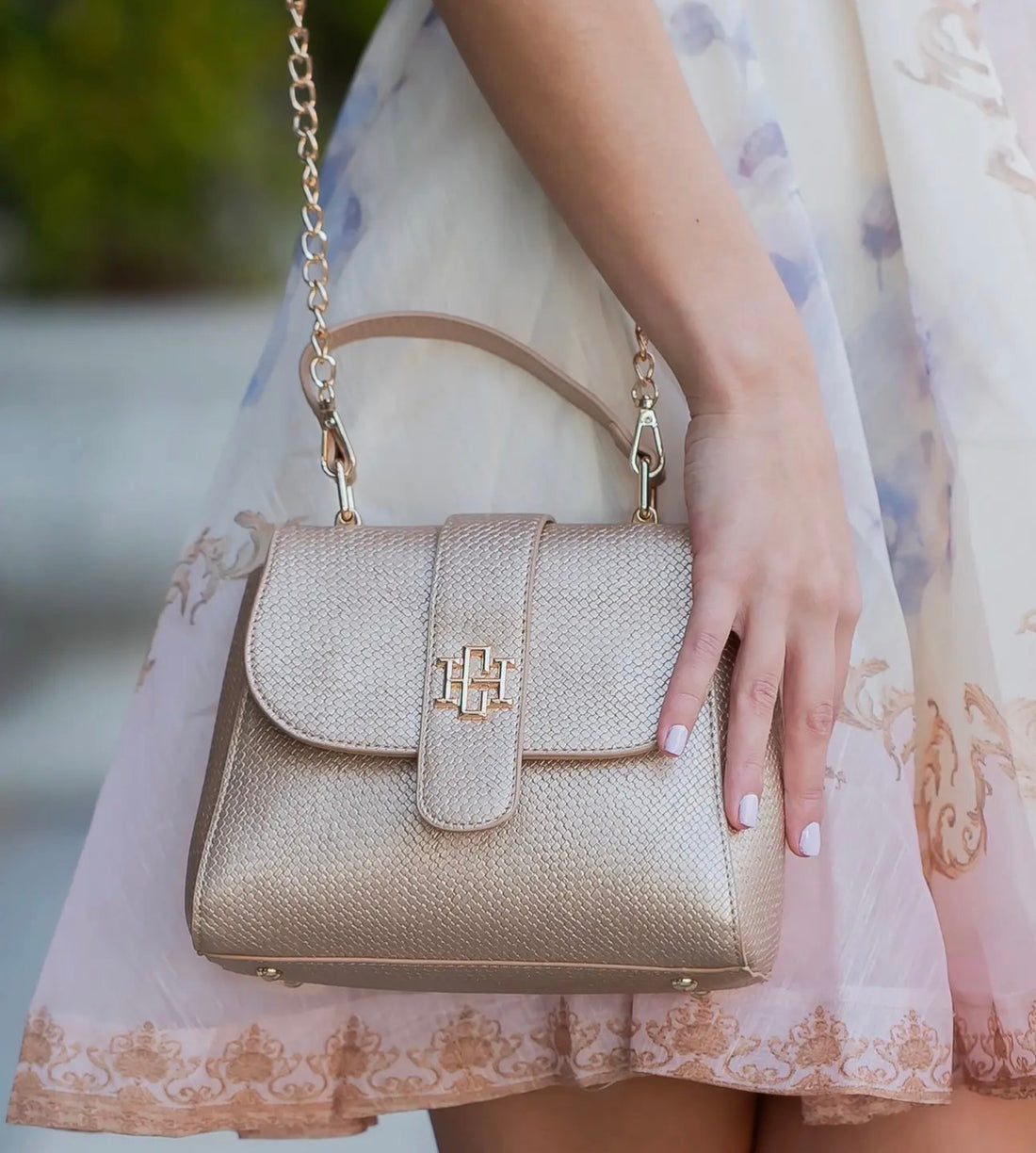 Caroline Hill | Tucker Handbag-Woven Gold