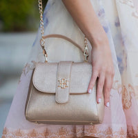 Caroline Hill | Tucker Handbag-Woven Gold